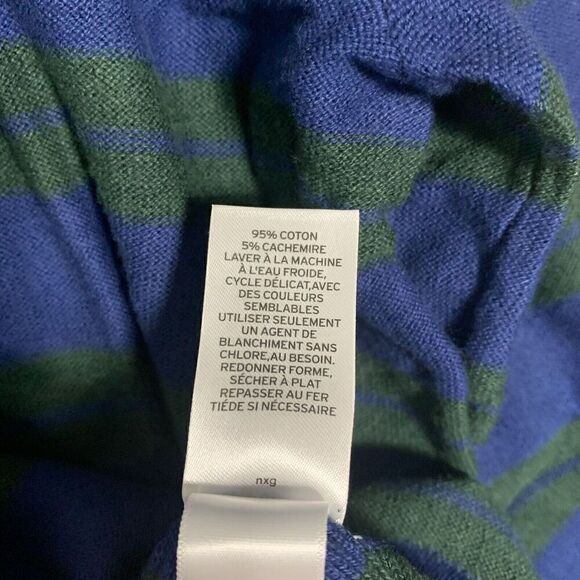 14th & Union Blue Green Striped Long Sleeve Sweater Mens XL NWT Cashmere Blend - Picture 8 of 10
